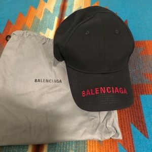 Balenciaga Logo Cotton Baseball Cap